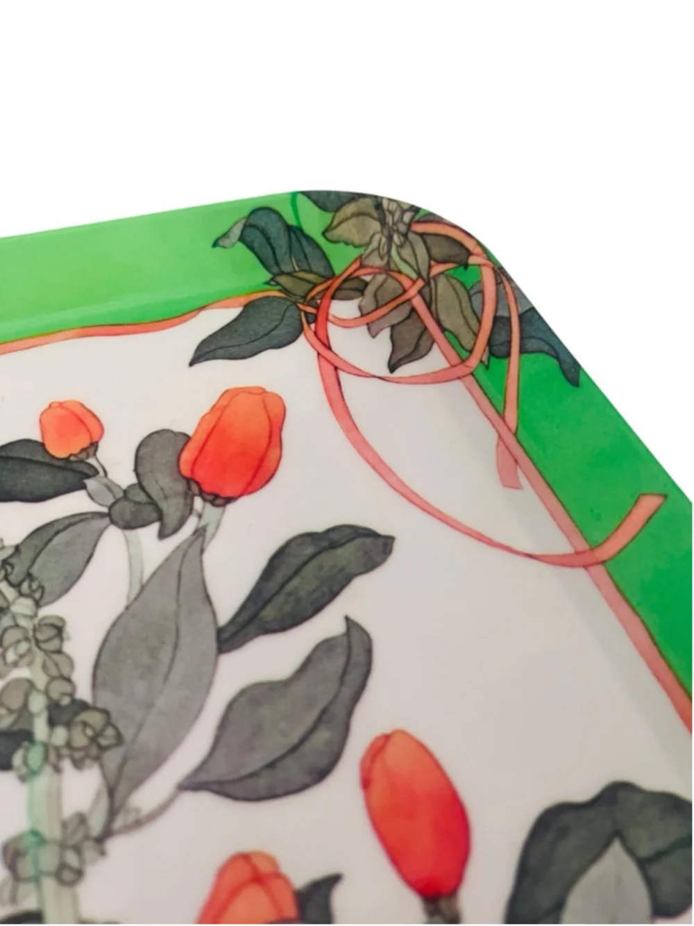 Vintage Italy Botanical Melamine Tray 17” Atelier Michele Trumel Peppers Basil